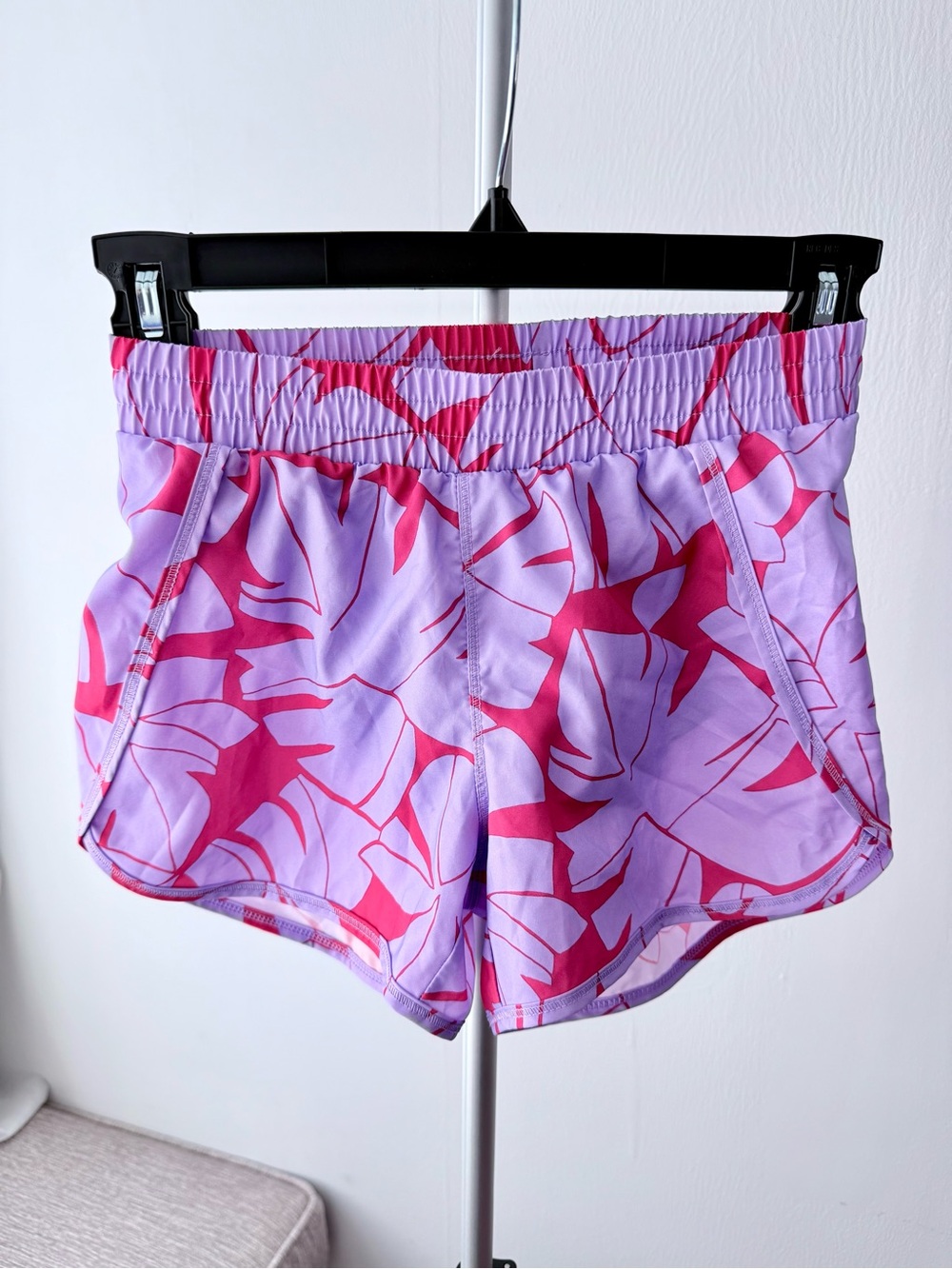 all in motion - 3 Pairs! Girl’s Lavender & Pink Floral Athletic Shorts - Size 8